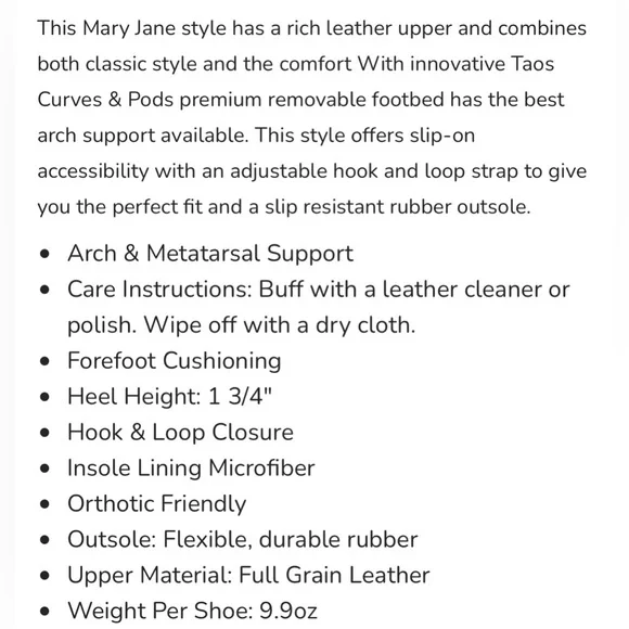 Taos chorus black leather Mary Jane style shoes comfort quality $170 sz 9 - Picture 16 of 16